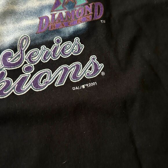 Vintage Arizona Diamondbacks Destiny In The Desert 2001 World Series Tee Size L - Picture 3 of 8